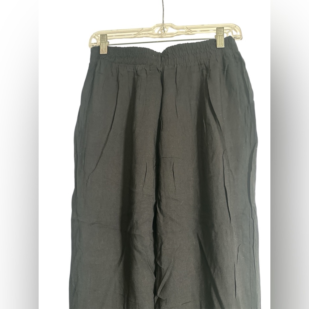 hanger Black Elastic Waist Elastic Ankle Sheer Pants - Picture 4 of 5